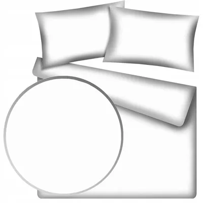 Produktbild von Designpremium Baumwoll-Bettwäsche-Set Weiß Glatt 160x200 cm
