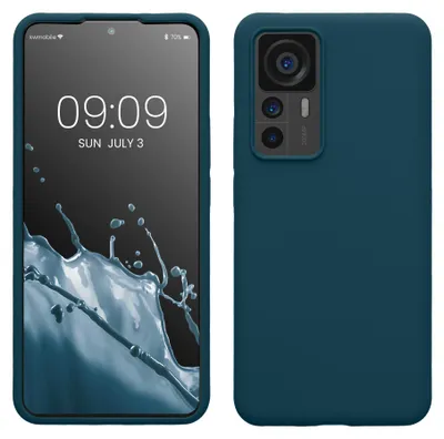Produktbild von kwmobile Handyhülle für Xiaomi 12T / 12T Pro Hülle - Case Silikon - Kabelloses Laden - Schutzhülle Cover in Petrol matt
