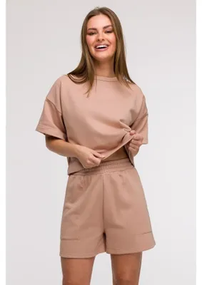 Obrázek produktu pro BeWear Dámské teplákové kraťasy Patolomaio B295 mocca S
