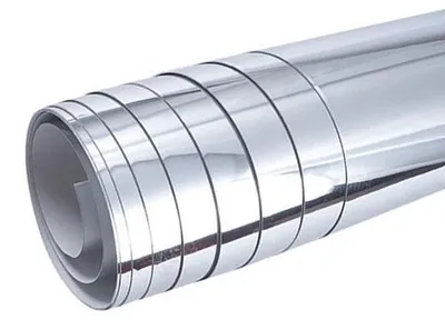 Produktbild von Flexibler Zelvkleber - Selbstklebende Spiegelfolie - Silberfarbene Wandverkleidung - 50 cm x 200 cm