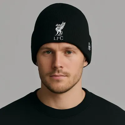 Zdjęcie produktu dla Męska czapka zimowa NEW ERA Core Cuff Beanie L.F.C. Liverpool Football Beanie Black - UNI