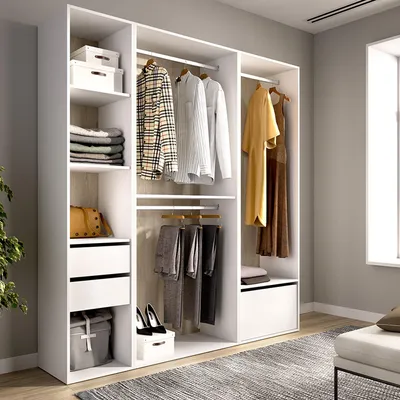 Immagine prodotto di Keener - Guardaroba Grande, 45x205h cm Bianco, Modulabile