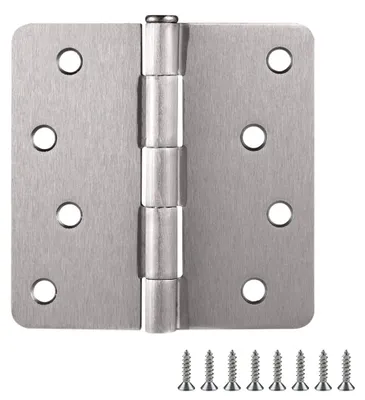 Türscharniere 6er-Pack, Stahl, satiniertes Nickel, 10,2x10,2 cm