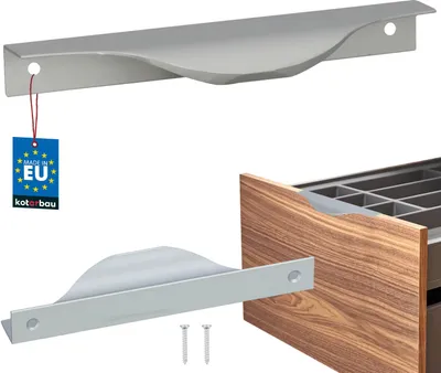 Produktbild von KOTARBAU® Möbelgriff Möbelgriffe Schrankgriffe 128 / 148 mm ZnAl Küchengriffe Silber Griffe Möbel Türgriff Profilgriff Türgriffe Küche Schubladengriffe Griffe für Küchenschränke Modern