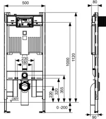 Produktbild von TECE 9300505 TECEprofil WC-Modul mit Octa II-