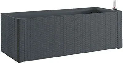Obrázek produktu pro Nohel Garden Truhlík NATURAL DELUXE samozavlažovací plastový Barva: Antracit, Šířka: 100 cm