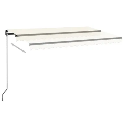 Immagine prodotto di The Living Store Tenda a bracci pieghevoli a scomparsa 450x350 cm Crema