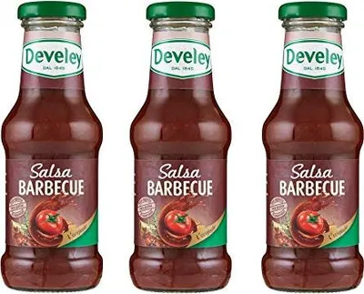 Produktbild von 3x Develey Salsa Barbecue BBQ Soße Glutenfrei würzsauce Tafelsauce Glasflasche 250ml
