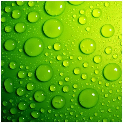 Produktbild von Wallario Möbeldesign / Aufkleber, geeignet für Ikea Lack Tisch - Wassertropfen auf Grün in 55 x 55 cm