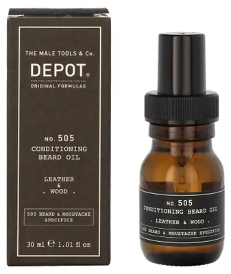 Obrázok produktu pre Depot olejový balzám No. 505 Conditioning Beard Oil Leather & Wood 30 ml