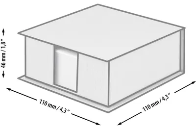 Produktbild von Rössler S.O.H.O., Karton, Graubraun, 270 Blätter, 110 x 110 x 46 mm, 110 mm, 110 mm