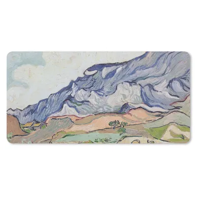 Produktbild von MuchoWow® Schreibtischunterlage Die Alpen - Vincent van Gogh 80x40 cm - XXL Mauspad - Gaming Mauspad