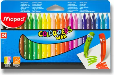 Zdjęcie produktu dla Maped 861013 Kredki woskowe COLORPEPS WAX 24 szt. pudełko kartonowe