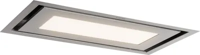 Produktbild von Klarstein Remy Brilliant Edition Inselhaube, 90 cm, EEK A, 618 m³/h, 230 W, Fernbedienung, LED-Lampe: 3 Helligkeitsstufen bis zu 6500 Kelvin, Fettfilter, Abluft und Umluft, silber