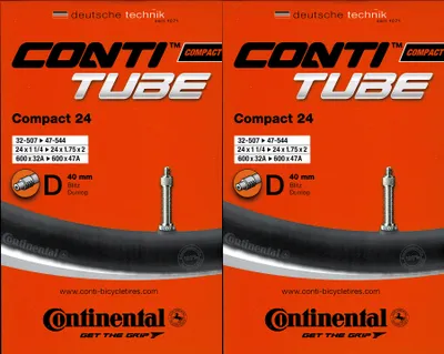 Produktbild von 2x Continental Compact 24 Schlauch 24 Zoll DV (32/47-507/540) DV 40mm