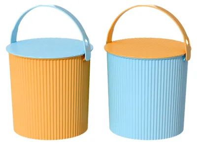 Image de Seau en plastique de 12 litres, avec couvercle et poignée, robuste et résistant, idéal pour le transport de l'eau