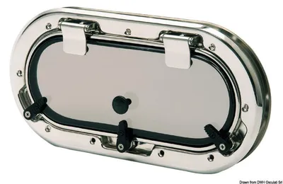 Obrázek produktu pro BOMAR Oválný průzor AISI316 400 x 200 mm , 1 kus