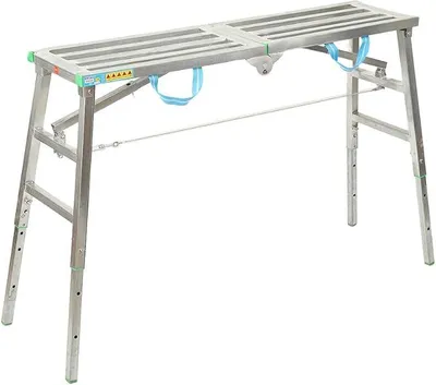 Obrázek produktu pro Pracovní plošina s nastavitelnou výškou 60-90 cm, skládací pracovní plošina, | Přenosná podestu pro schody, stupínek, lešení, žebřík, podestu s nosností až 200 kg