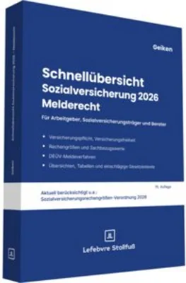 Obrázek produktu pro Schnellübersicht Sozialversicherung 2026 Melderecht