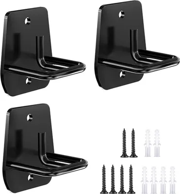Produktbild von 3er-Set Wandhaken für Widerstandsbänder mit Schraube, robustes Metall, Heimfitnessstudio, Krafttrainingsbänder, Körpergewichtsgurte, Decken- und Wandhalterung