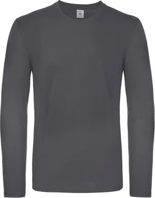 Produktbild von Herren-T-Shirt, Langarm - B&C #E150 LSL - dark grey - Größe 3XL
