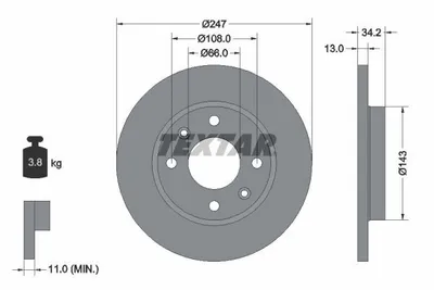 Zdjęcie produktu dla Tarcza Hamulcowa Citroen Przód Xsara/2