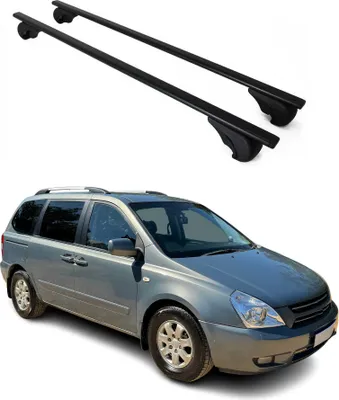 Produktbild von Dachträger Grundtäger für Kia Carnival 2005-2014 75kg Metall Schwarz 2 tlg
