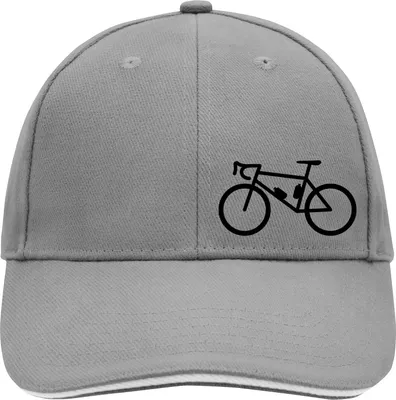Produktbild von Huuraa Cappy Mütze Bike Fahrrad Dark Grey/White Baumwolle 6-Panel Kappe Geschenkidee