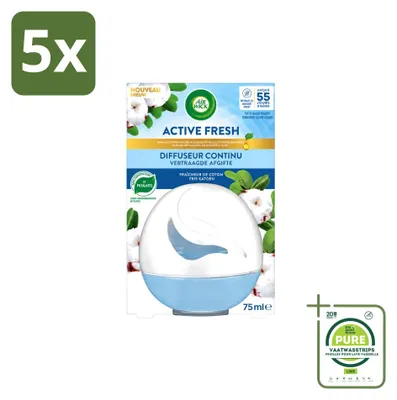Immagine prodotto di 5 diffusori d'ambiente Air Wick Deco Sphere, profumo di cotone, capacità 75 ml - confezione grande - 5 pezzi