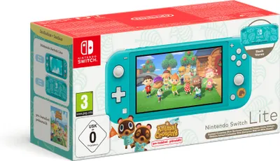 Produktbild von Nintendo Switch Lite Animal Crossing: New Horizons Timmy & Tommy Aloha Edition