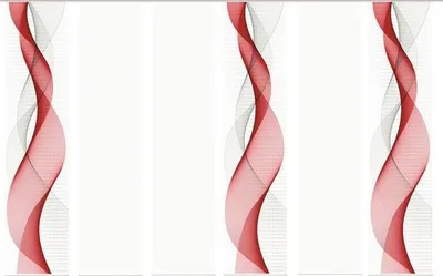 Produktbild von Schiebegardine Digitaldruck Opalia weiß rot 6er-Set 60x245 cm