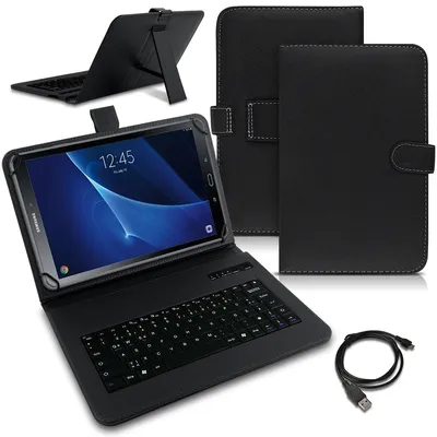 Produktbild von Tablet Hülle Samsung Galaxy Tab A 10.1 2016 Tasche Keyboard Schutzcase BluetoothFarben:Schwarz