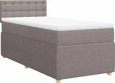Produktbild von vidaXL Boxspringbett mit Matratze Taupe 80x200 cm Stoff