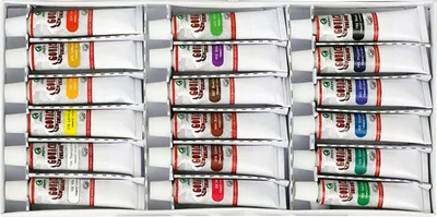 Produktbild von Maries Gouachefarben 7318 B, 18 Farben à 12 ml