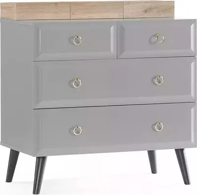 Productafbeelding van Commode, kast, kinderkamer, houten commodes, grijs, modern, tienerkamer
