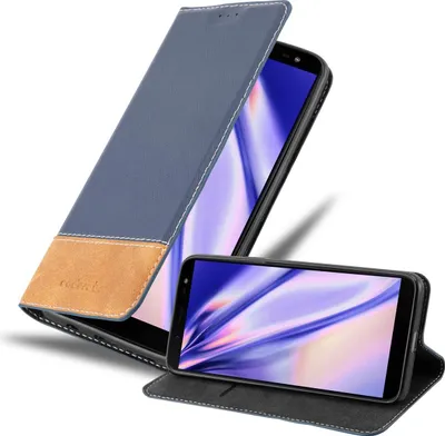 Obrázek produktu pro Cadorabo pouzdro pro Samsung Galaxy J6 2018 Protective Cover in Blue SHandy Cover Book Case Etui z umělé kůže