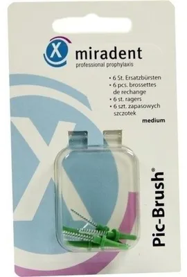 Produktbild von MIRADENT Interd.Pic-Brush Ersatzb.medium grün