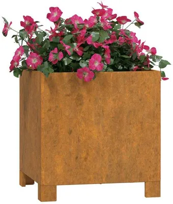 Zdjęcie produktu dla Donica ogrodowa – brąz rdzawy – stal corten – 30 x 30 x 30 cm