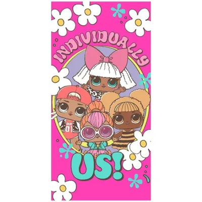 Imagen del producto de Toalla de baño LOL Surprise Flowers, toalla de playa 70x140 cm