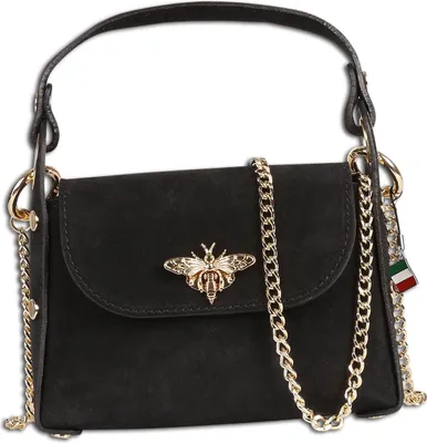 Produktbild von Florence Damen Tasche Umhängetasche Leder schwarz Maße 65x19x14cm OTF844S1