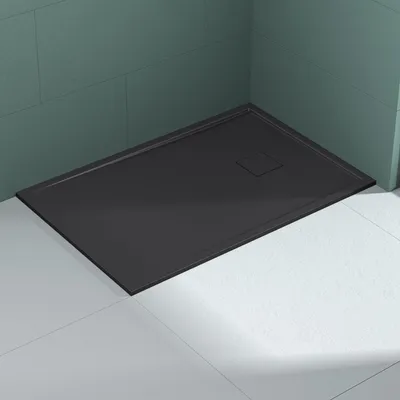 Produktbild von Mai & Mai Duschwanne aus Mineralguss Duschtasse 80x120cm Superflach Anti-Rutsch in matt Anthrazit Geoma08
