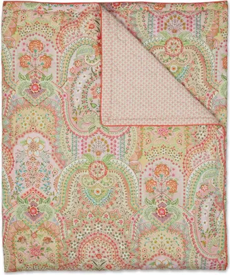 Produktbild von Pip Studio Quilt Jabali Flower  Farbe Korallenrot Größe 180x260