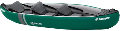 Zdjęcie produktu dla Nadmuchiwany kajak Sevylor Europe Sevylor Adventure Plus - kajak dla 2 lub 3 osób - wyjmowane siedzenia - kadłub z poliestru - zielony/szary