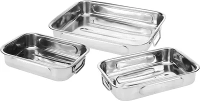 Produktbild von Bräter Set mit Griffen - 3-teilig - aus Edelstahl