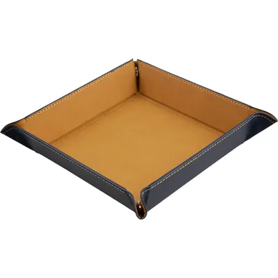 Immagine prodotto di shibby - vaschetta pieghevole per dadi, base per dadi in Pelle finta marrone - 22 x 22 cm