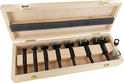 Produktbild von FAMAG Bormax prima Hartmetall-Forstnerbohrer 7-tlg. Set D=15,20,25,30,35,40,50mm im Holzkasten