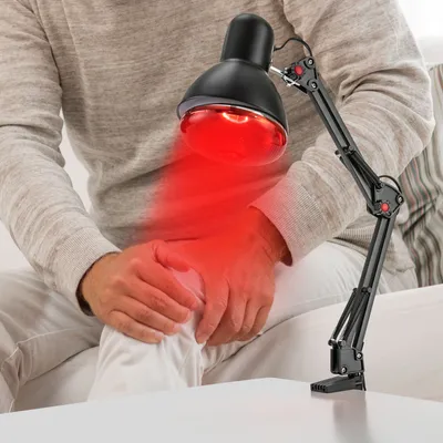 Produktbild von Infrarotlampe Wärmelampe Rotlichtlampe mit ständer   Lampenhalterung 360°