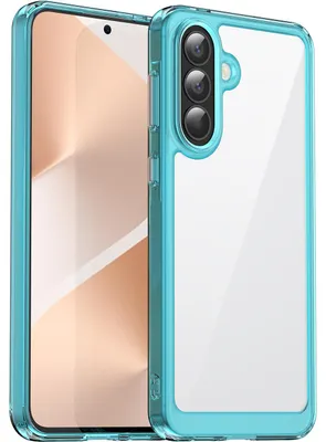 Produktbild von Hülle für Samsung Galaxy A37, Klar Rückseite Stoßfeste TPU Silikon Bumper Schutzhülle Hellblau