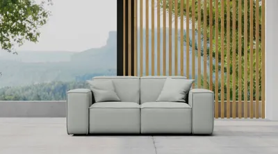 Produktbild von Kaiser Möbel, Gartenmöbel set, sofa 2 sitze für den Garten Terrasse, MALIBU den Hof, gemütliche, ODYSSEY Hellgrau