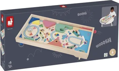 Image de Janod Coffret flipper - Jeu de kermesse en bois pour enfants à partir de 5 ans